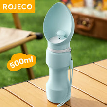 ROJECO Foldable Pet Water Bottle for Dog Cat Outdoor Leakproof Walking Drinking Bowls Soft Silicone Pet Dogs Drinking Supplies