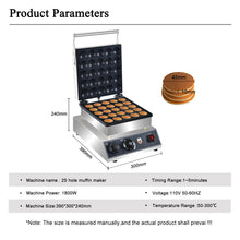 HPH2O Electric 25Pcs Mini Pancake maker Dutch Pancakes Machine1750W Non-stick Coating Baking Dessert Equipment  mini hotcakes