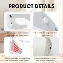 LED Eye Mask Eye Skincare Massager Vibration Red Light Therapy for Lines Wrinkles Dark Circle Removal Beauty Device