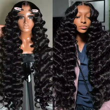 Human Hair Loose Deep Wave Glueless Wig13x6 13x4 HD Lace Front Preplucked Natural Black Brazilian Hair 16 42 Inch Jerry Curly