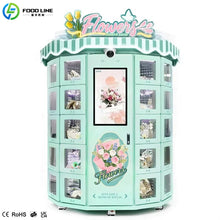 Customize Supplier Factory 30-grid Flower Cabinet Outdoor Fresh Floral Flower Bouquet Vending Machine with 32-inch Touch Screen