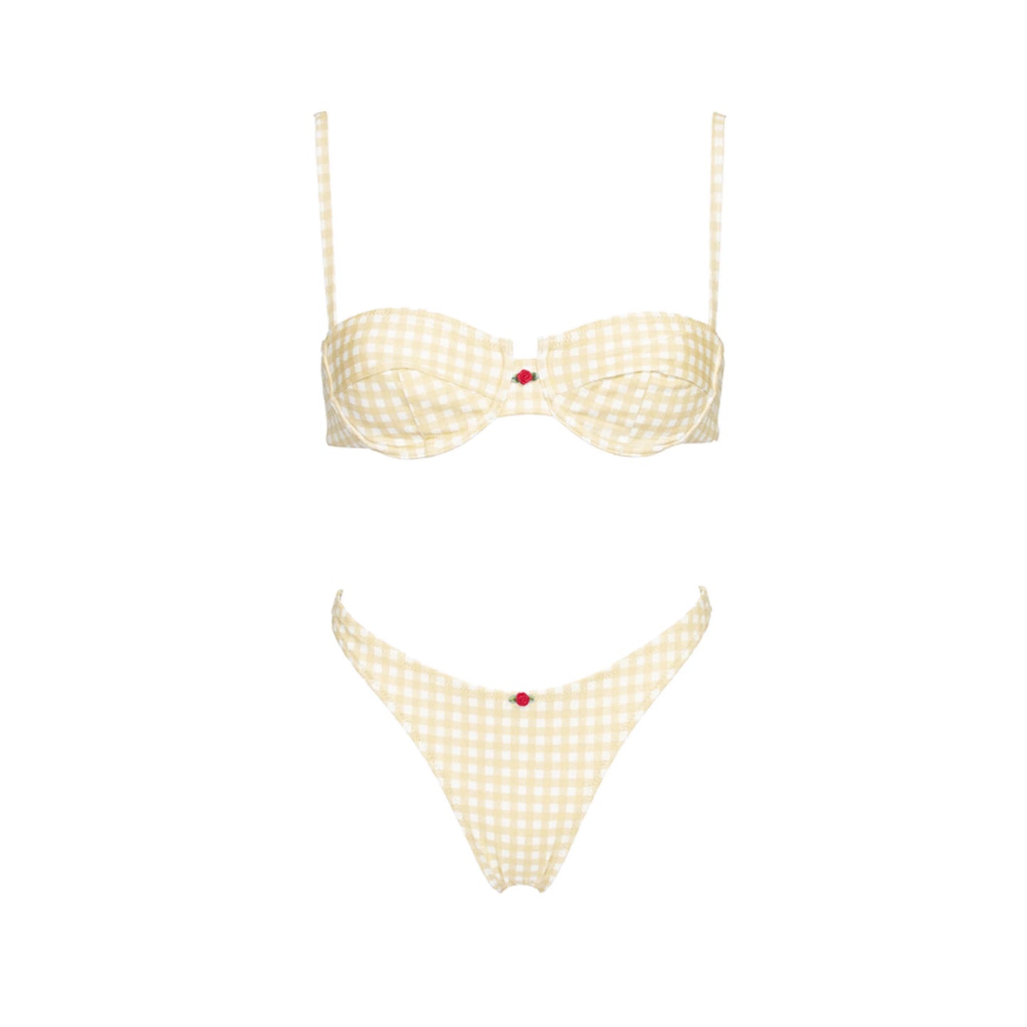 Plaid Print 2026 Sexy Women Swimsuit Swimwear Female Thong Bikini Set Biquini Bathing Suit Print Swimming Suits Beachwear