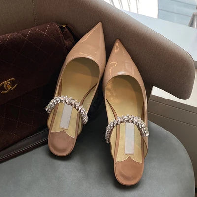 2026 Fashion Women Slippers Pointed Toe High Heels Sandals Sexy Stripper Party Slides Mule Ladies Shoes Slingbacks Slides