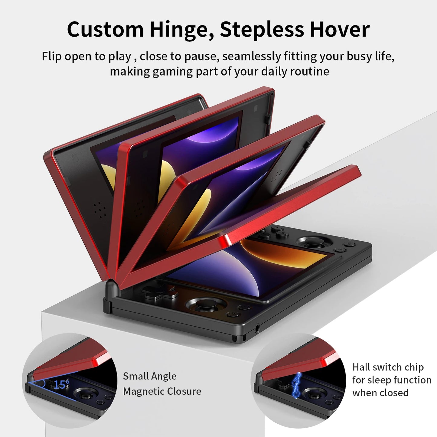 Anbernic RG DS Flip Handheld Game Console 4" IPS Dual Screen Android 14 4000mAh Gaming Player Supports AI RixelHK Wifi Streaming