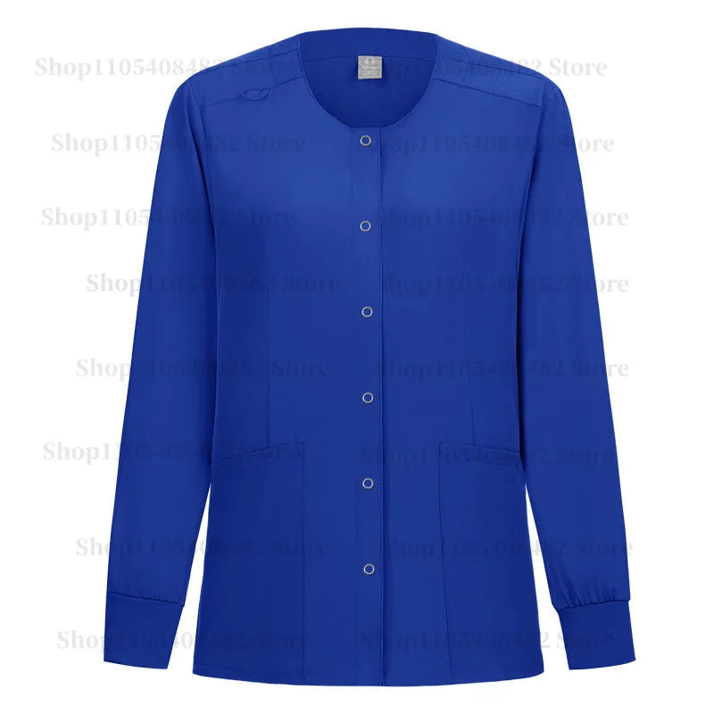 Women Men's Coat Medical Surgical Work Jacket Hospital Uniform Dentist Clinic Outwear Pharmacy Pet Shop Work  Nurse Uniform