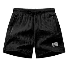 Mens Seersucker Beach Shorts With Mesh Liner Quick Dry