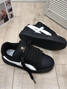 Retro Hong Kong Style Black Bread Shoes Unisex Casual Sports Sneakers Spring Autumn New Model Student Versatile Thick Bottom