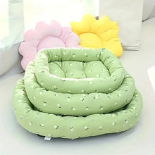 Pet Sofa Bed High Elasticity Thickened Comfort for Small Medium Large Dogs Cats Pastoral Floral 3 Sizes Durable Pet Slleep Mats