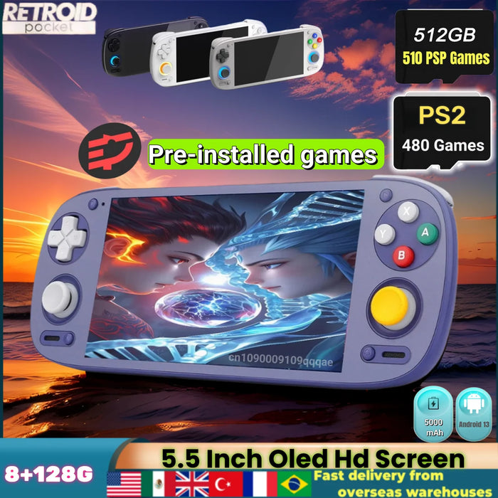 Retroid Pocket 5 — OLED 5.5" Screen, PS2-Ready Retro Powerhouse
