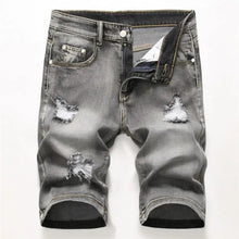 Summer Denim Shorts Men Fahsion Hole Jean Shorts Bermuda Skate Board Harem Mens Jogger Ankle Ripped Wave Knee Length Plus Size