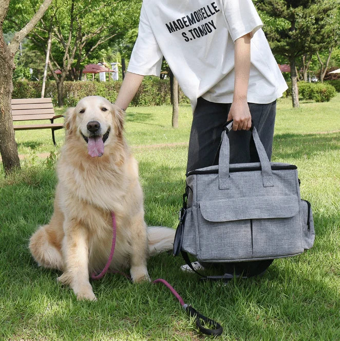 Large 6 PCS Airline Approved Dog Travel Bag Set Weekend Pet Travel Organizer with Multi-Function Pockets for Supplies