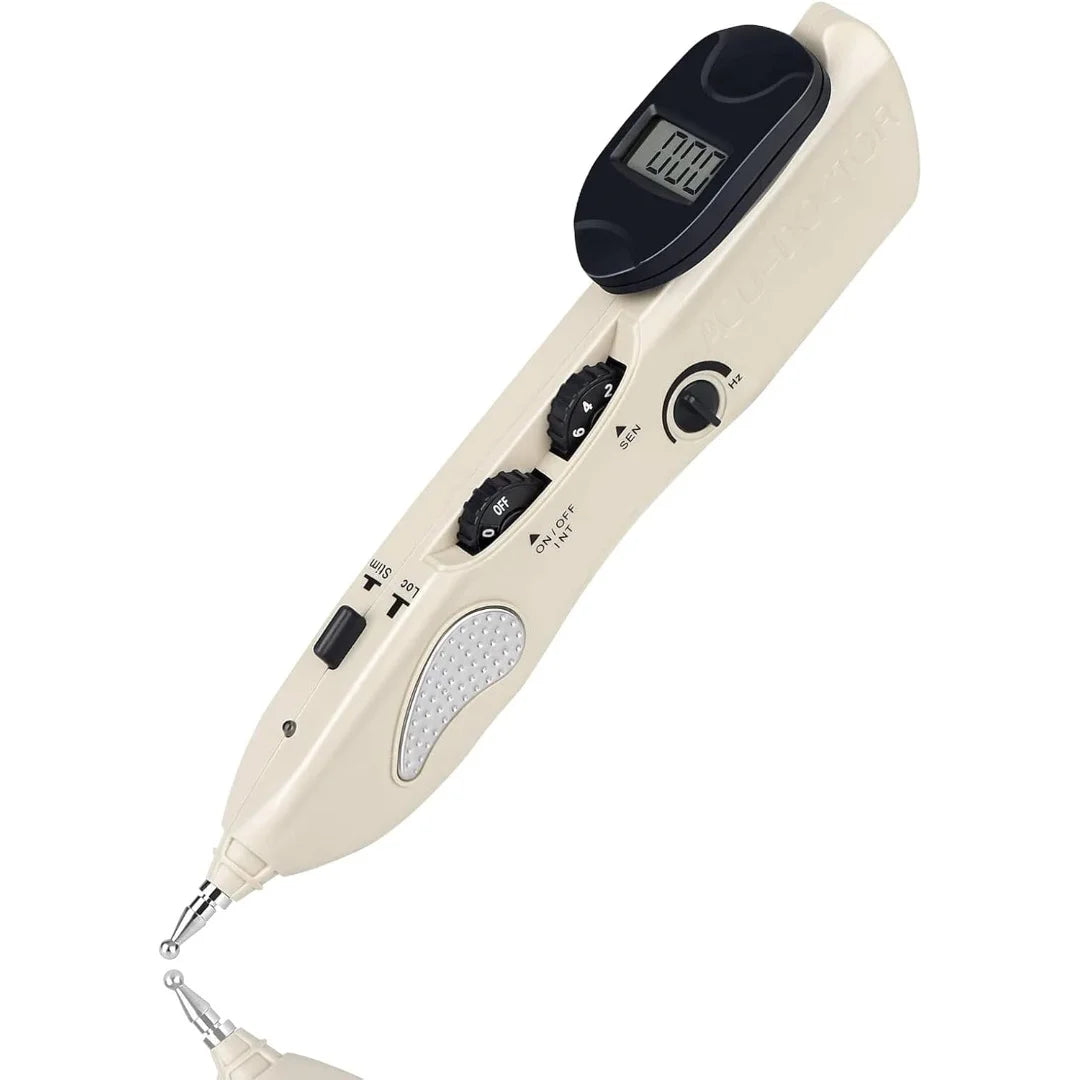 Electronic Acupuncture Pen Meridian Pen Find Acupoints Automatically with 3 Massage Heads Rechargeable