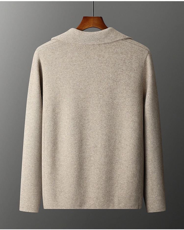 New Autumn and Winter Cashmere Sweater Large Size Men's Thickened Cashmere Knitted Cardigan Casual Jacket Top