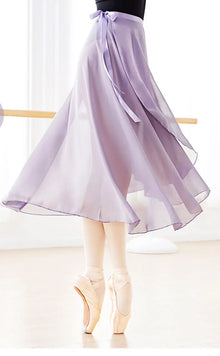 Adult Ballet Wrap Skirt for Women Soft Chiffon Dance Practice Skirt Ballet Class Performance Cover Up