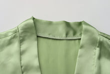 Satin Silk Robes Plus Size Wedding Bathrobe Bride Bridesmaid Mother Maid of Honor Gown Women Clothing Sleepwear Sage Green