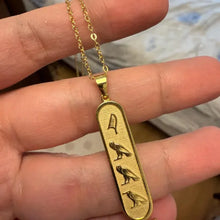 Sipuris Personalized Custom Egypt Symbols Name Necklace Retro Egyptian Hieroglyphs Ancient Egyptian Script Jewellery Gifts