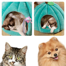 Indoor cat bed, cute pumpkin shaped cathole bed, cattentwithdetachablemat, cathouse, dog house, rabbit house, warm sleeping bed