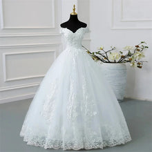 Y&M Novias Off Shoulder Plus Size Vestido De Noiva 2026 New Wedding Dress Train or Floor Customized large Bridal Tulle Mariage