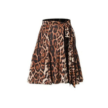 Black Leopard Wrap Latin Dance Skirt For Women Ballroom