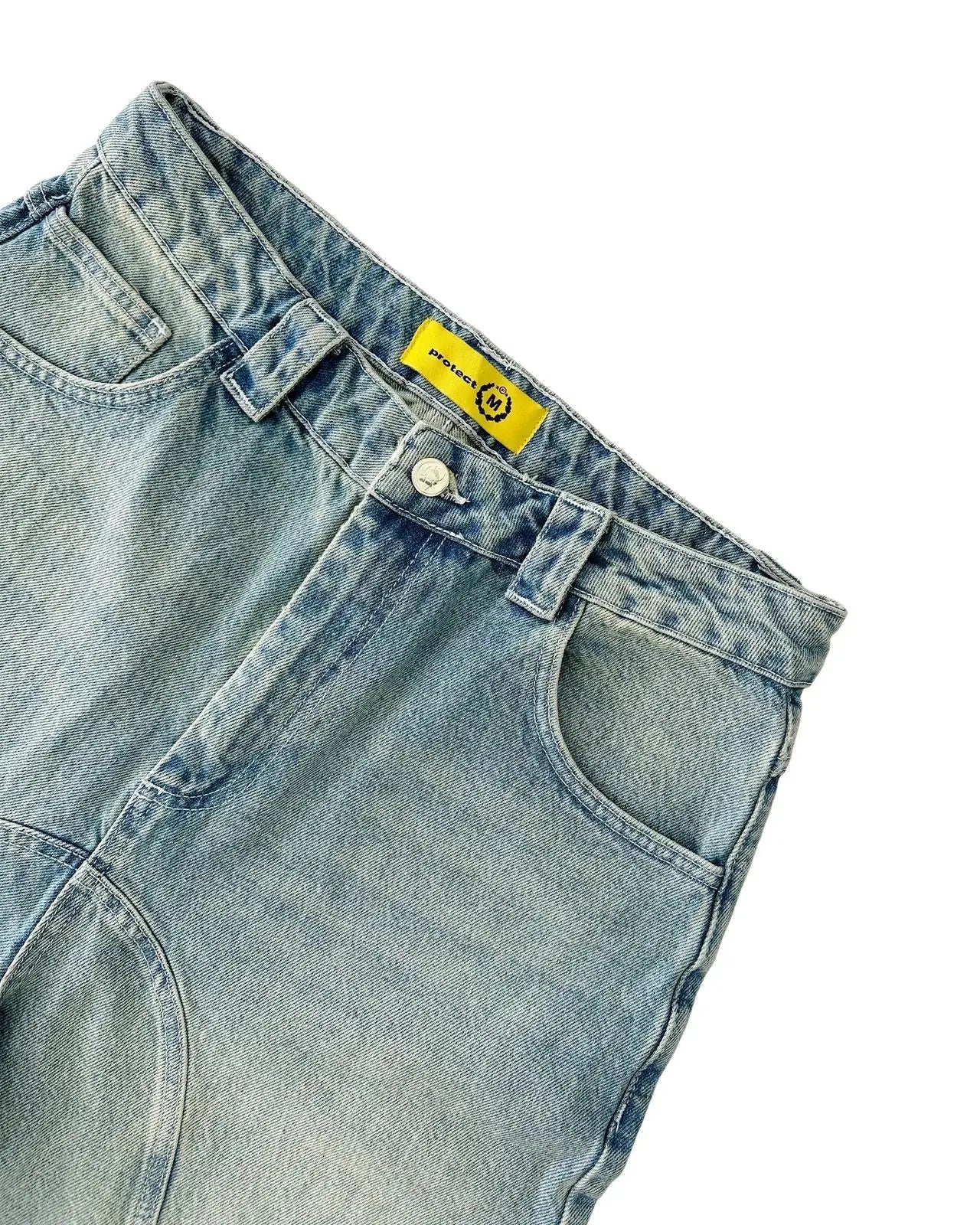 Vintage Y2k Men Women Harajuku Short Jeans Washed Embroidery American Retro Man Denim shorts Summer Loose Hip Hop Streetwear