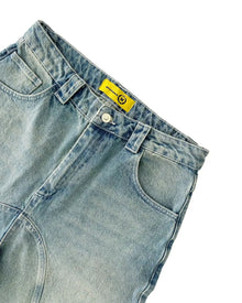 Vintage Y2k Men Women Harajuku Short Jeans Washed Embroidery American Retro Man Denim shorts Summer Loose Hip Hop Streetwear