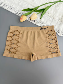 Seamless Sports Underpants Skirt Seamless Knickers Shorts Under The Skirt Sexy Side Mesh Hollow Out Boxer Panties Safety Panty