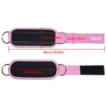 LOOGDEEL Ankle Resistance Strap With Cuffs Hip Lifting Band Exercise Yoga Ankle Strap Set Women Men Leg Support D-Ring Support