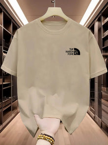 Summer 100% Cotton Men's Plain T Shirt Simple Pattern Print Comfortable Soft Breathable Fabric Suitable Daily Casual Wear