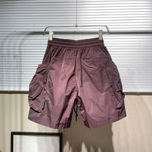 Men Shorts Summer Outdoor Glossy Cool Feeling Quick Dry Wide Leg Pants Functional Wind Large Pockets Trendy Men Workwear Shorts
