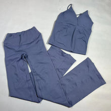 Yoga Twist V Crossover  Set High Waist Seamless Top Vision Flares Bootcut Leggings No Front Seam Flare Pants  Pilates Workout