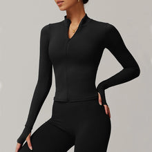 Womens Yoga Long Sleeve Zip Sports Jacket Slim Fit