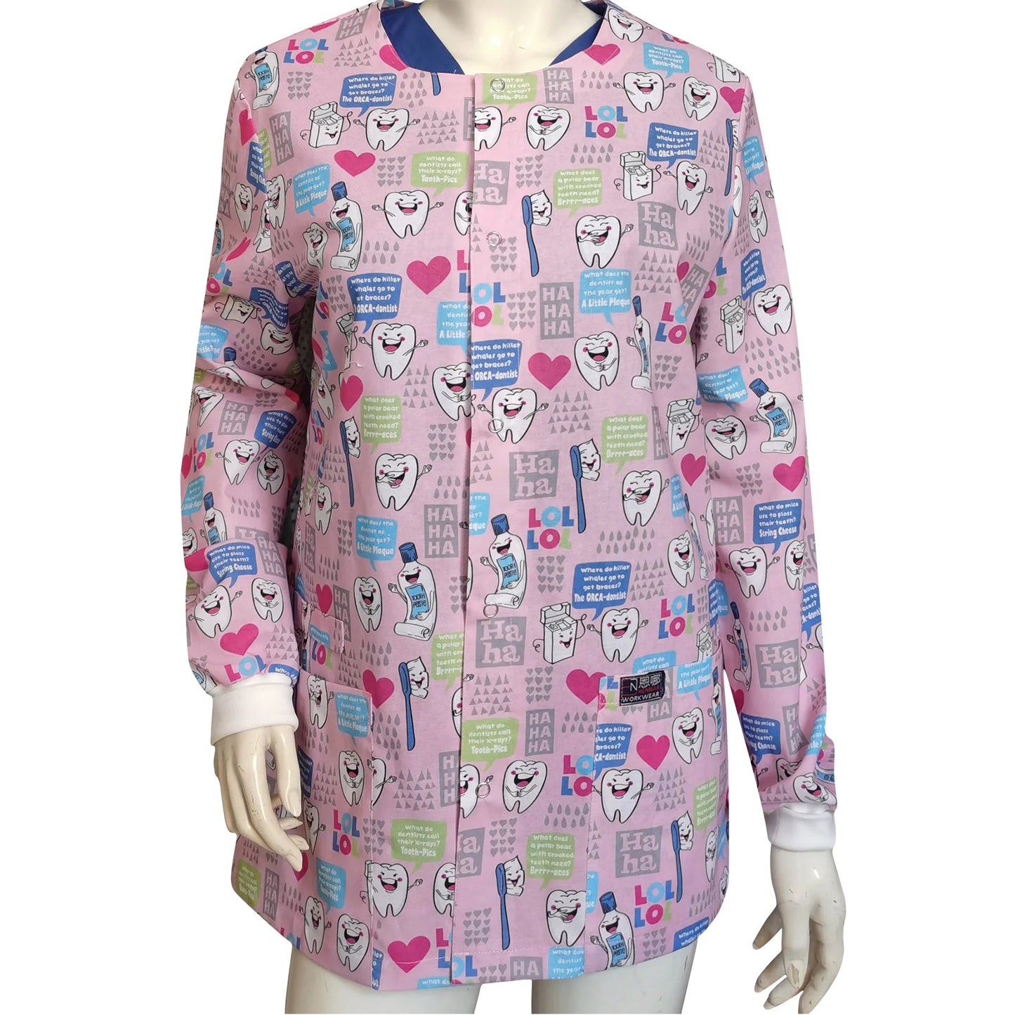 Hennar Medical Scrub Jackets Uniforms, XXS-4XL, 100% Cotton, Dentist Jackets