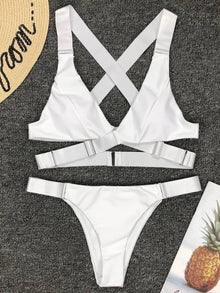 Bandage Bikini Set With Adjustable Buckle 2026 Women