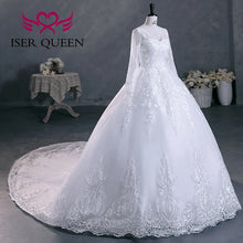 Customized Beaded Pretty Lace Appliques Wedding Dress A line  Long Sleeves V neck Plus Size Wedding Dresses For Women WX0303