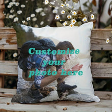 Custom Photo Pillow Cover Valentine'S Day Christmas New Year Family Chic Gift Pillowcase Wedding Anniversary Cushion Cover