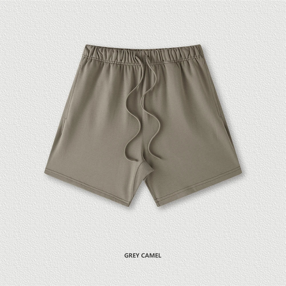 ZODF 2025 Summer Men Heavy Weight 425gsm Cotton Shorts Unisex Women Loose High Street Comfortable Solid Pants Streetwears HY0495