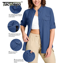 TACVASEN Womens UPF 50 Fishing Shirt Quick Dry Long Sleeve