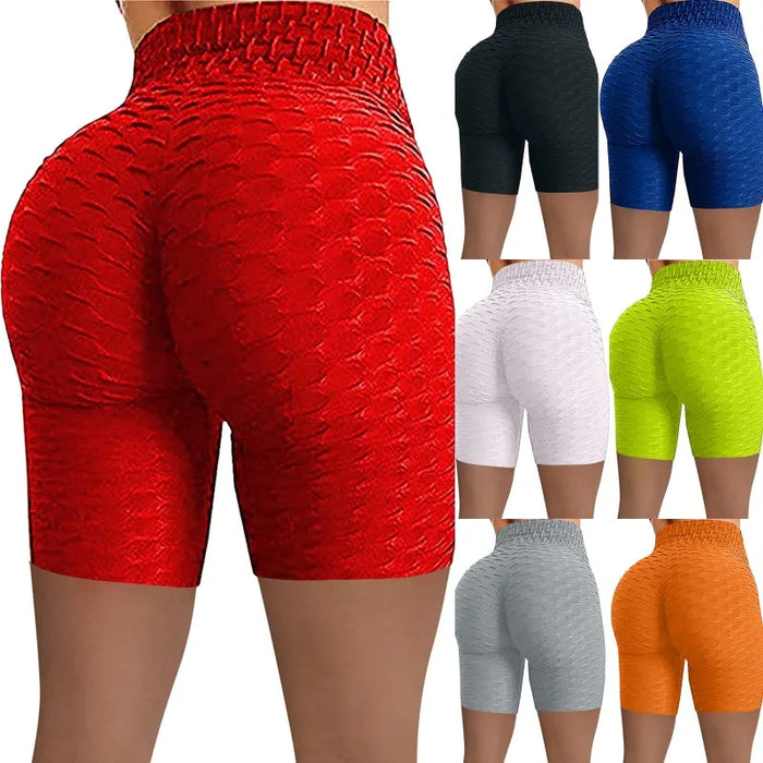 Shorts de yoga sportifs à taille haute pour femme, collection 2026, short cycliste élastique galbant et push-up, tenue décontractée pour le plein air