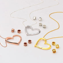 1pc Customized Names Stainless Steel Charming Heart Necklace with Engraved Beads Personalized Names Jewelry Mother's Day Gift