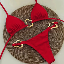 New Sexy Halter Micro Bikini Set Women Swimsuit Swimwear Deep V Neck Triangle Thong Brazilian Beachwear Bathing Suit