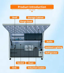 Smart Premium Waterproof Outdoor Mobile Kitchen with Storage for Bbq Camping and Outdoor Events Custom