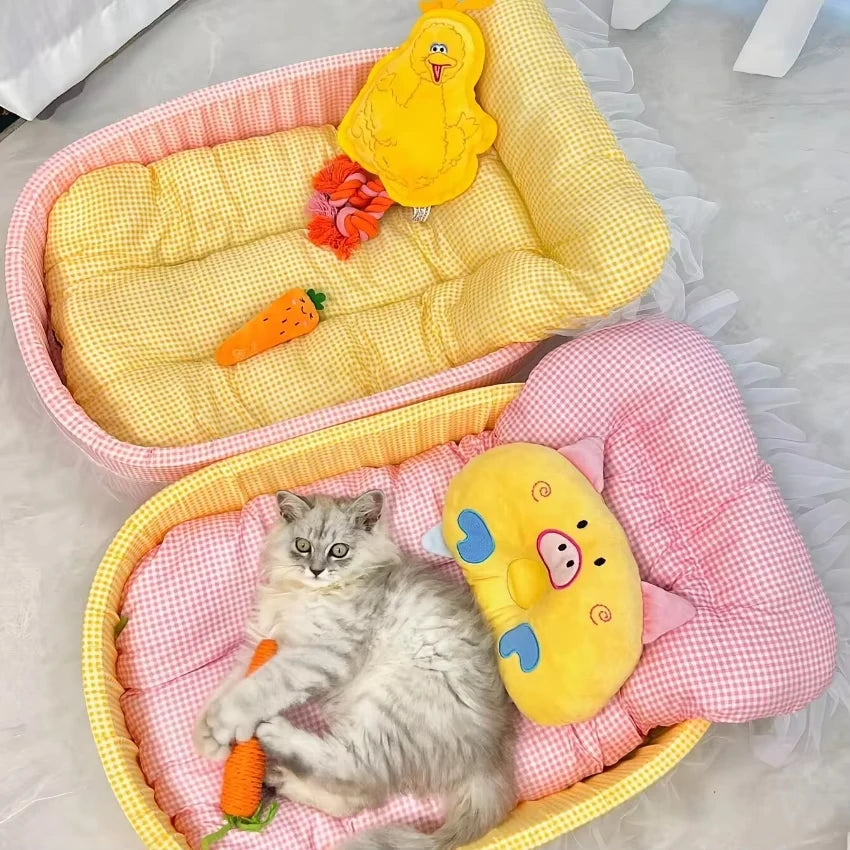 1pc Cute Princess Cat Litter All Seasons Universal Non Sticky Mat Pet Sofa Dog Bed Small And Medium Cats And Dogs Pet Supplies