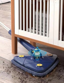Triangle 360 Cleaning Mop Telescopic Household Ceiling Cleaning Brush Tool Self-draining To Clean Tiles and Walls