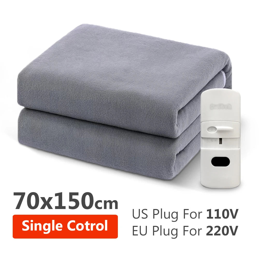 220V Electric Blanket Thicker Heater 70x150cm Thermal Mattres Heated Bed Warmer Electric Blanket Timer Heated Pad for Winter Pad