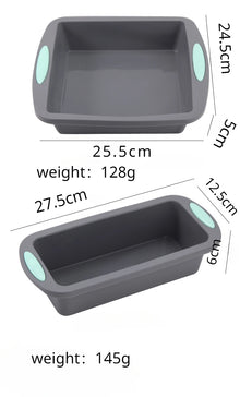 Silicone Bread Muffin Mold Heat Resistant Oven Pan Non-Stick Kitchen Bakeware Cake Pan Set 3D Cake Mold Pastry Baking Loaf Tool