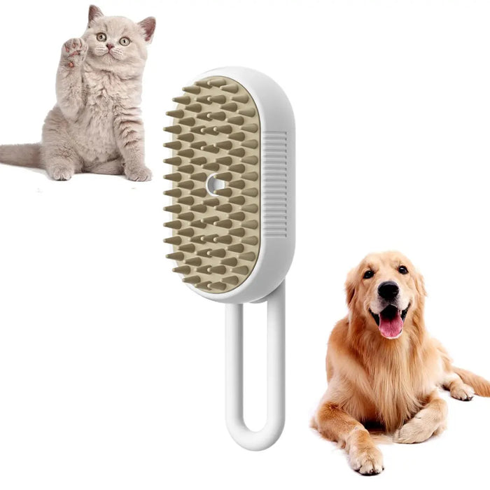 Brosse de toilettage à vapeur rechargeable pour chat, brosse à vapeur pour éliminer les poils morts, brosse électrique 3 en 1 autonettoyante avec spray pour chien, peignes de massage pour animaux