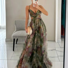 Sexy Strapl Evening Dr Casual Par Holiday Long Skirt with Print High Waist No Sve Summer Women's Dr