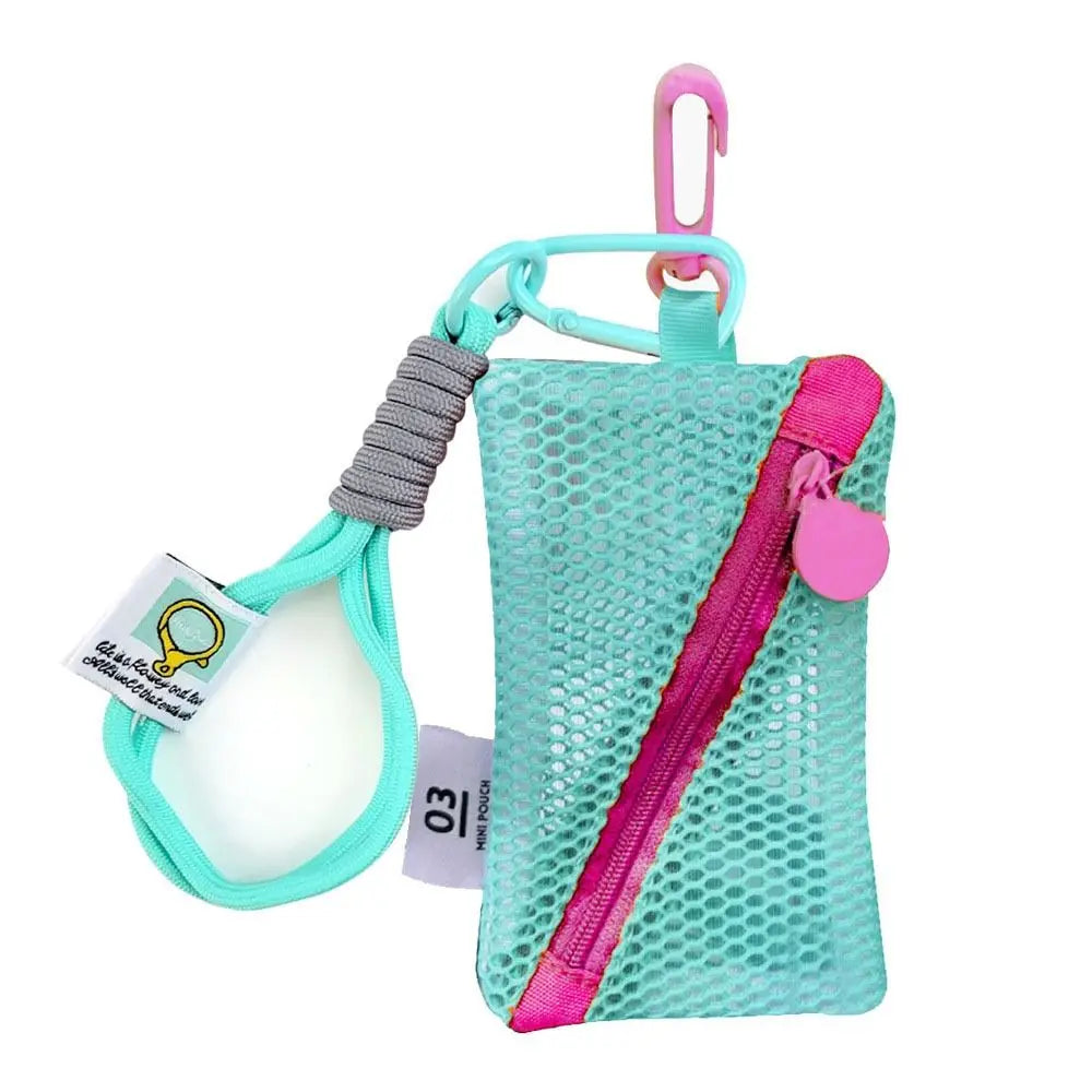 Trousse de maquillage en filet pour femme, joli petit sac de rangement pour rouge à lèvres, câbles de données, clés, écouteurs, pochette carrée pour articles de toilette