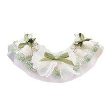 Cute Spring Summer Pet Water Scarf Bowknot Lace Trim Cat Scarf Breathable Princess Small Dog Scarf for Small Dog