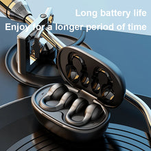 New Bluetooth Earphones Mirror-Style Digital Display Soft Silicone Ear Clip Wireless Headphone HD Noise Reduction Sports Headset